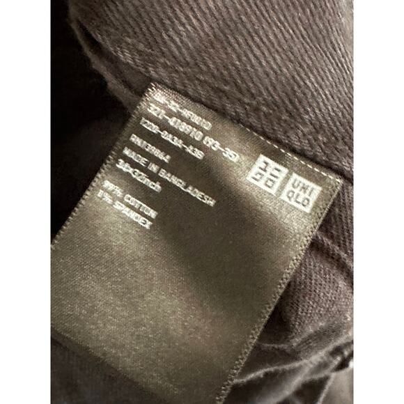 Uniqlo Jeans Black Cotton Blend Denim Jeans Men's Size 34x32 - Picture 7 of 9